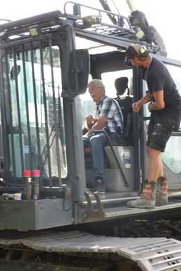 Foto eerste Paal in Woudhaven op 27 augustus door vader van Kees Jongens