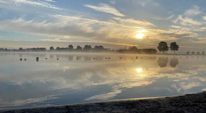 Herfst zonsondergang Zwaansmeer