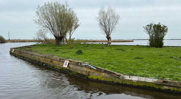 pannekoekafsluiting bord en verzakking